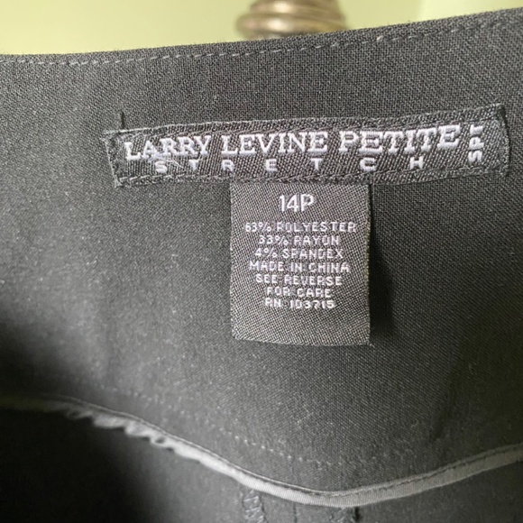 Larry Levine dress pants black 14P - Picture 5 of 6